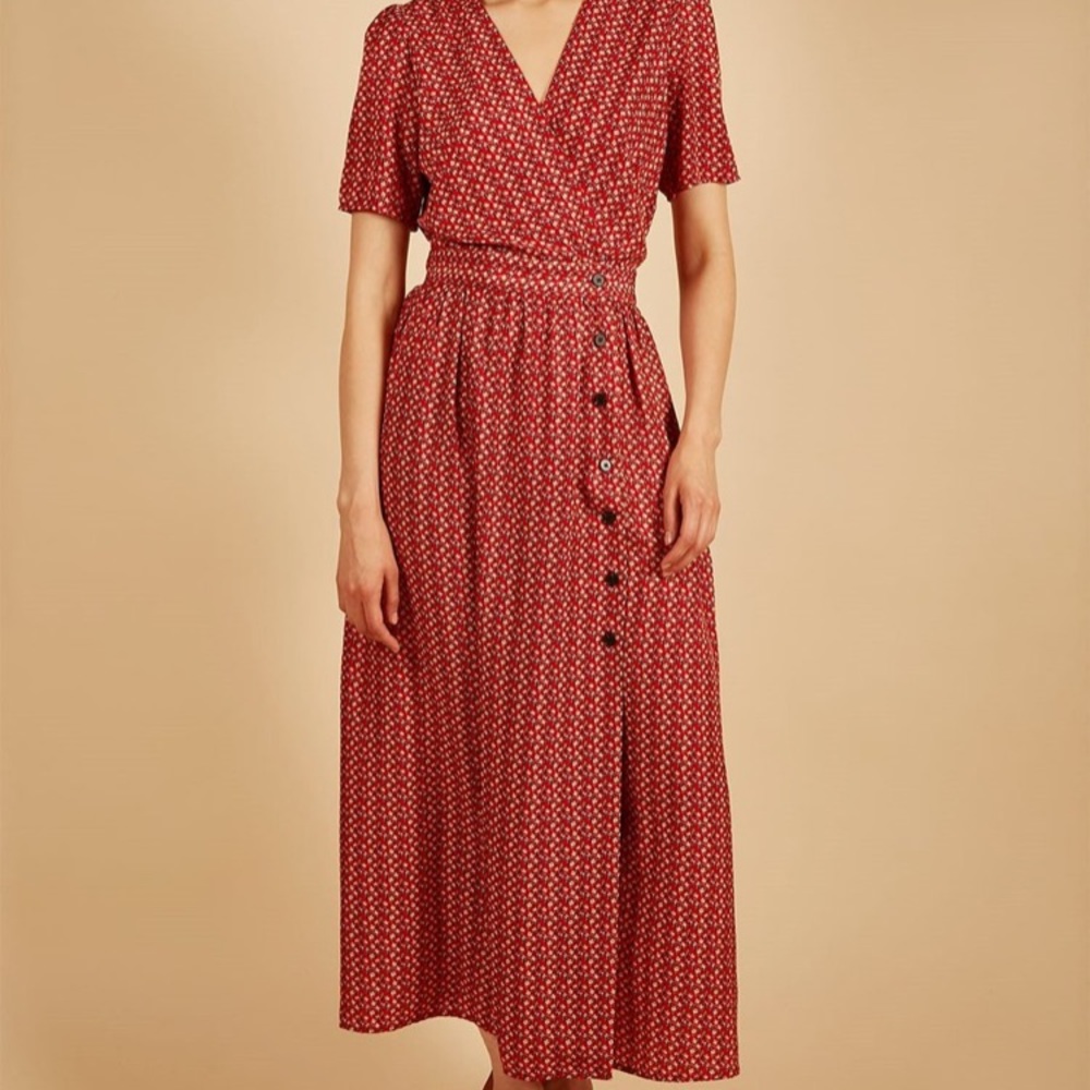 Adelisa Side Button Dress